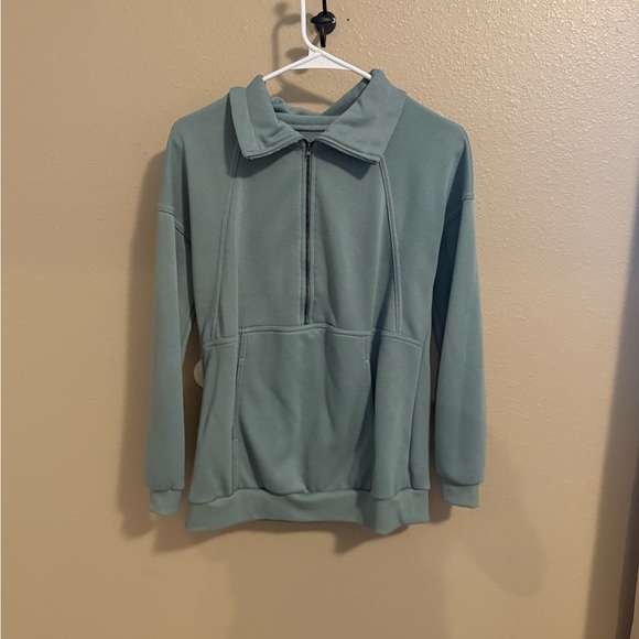 Teal Quarter-Zip Pullover - Picture 1 of 1